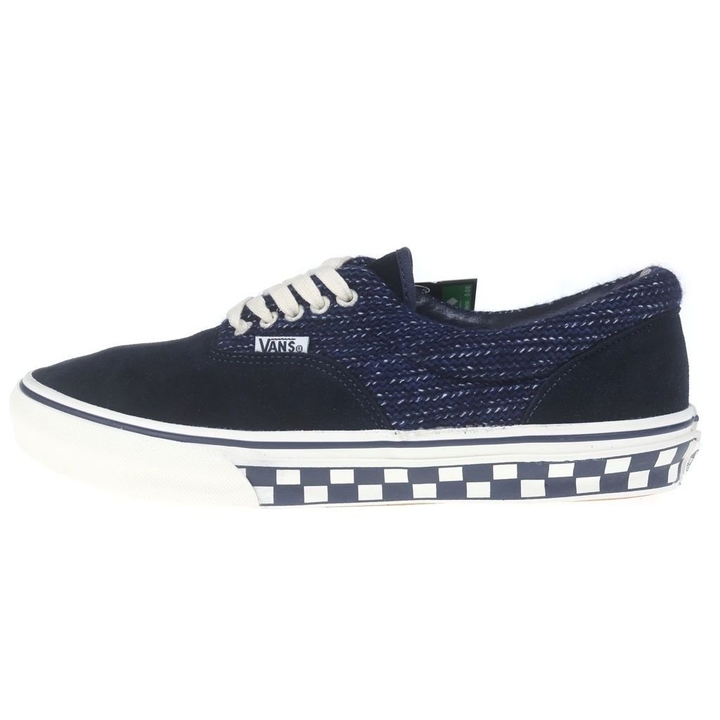 VANS ヴァンズ × Adam et Rope Era アダムエロぺ 別注 エラ サイドテープ チェッカーボード ローカットスニーカー ネイビー/ブラック US10/28cm 503265-0002 VANS (ヴァンズ) × Adam et Rope Era アダムエロぺ 別注 エラ サイド