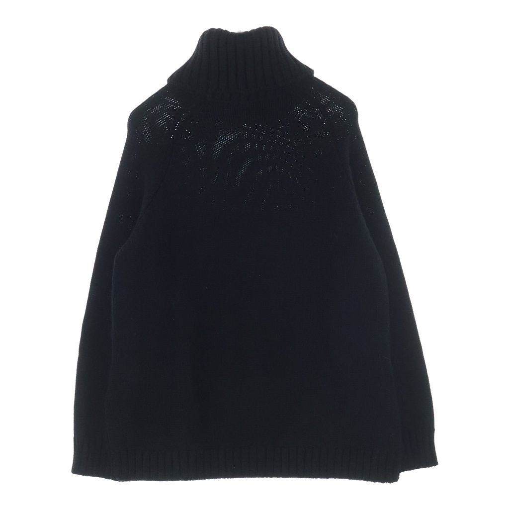 FENDI (フェンディ) ロゴ タートルネック ニット ブラック#40 FAE138