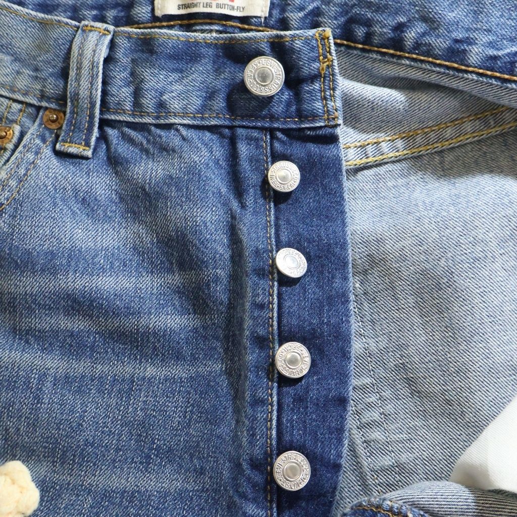 Y.A.R.N (ヤーン) ×Levi's リーバイス 501 3D CROSS ニットクロス刺