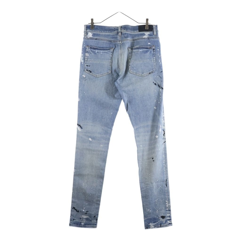 AMIRI (アミリ) ダメージ ペイント加工 ボタンフライ スキニーデニム
