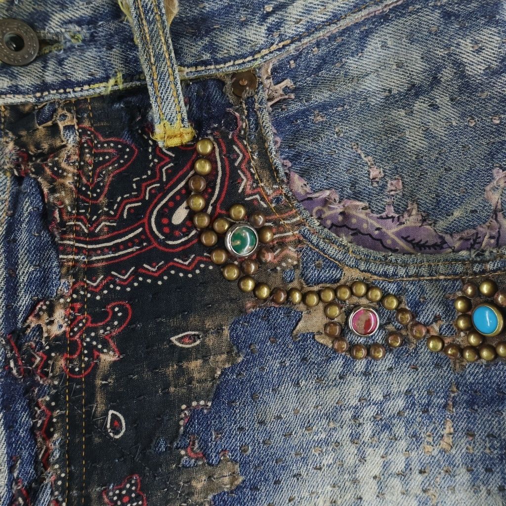 PROLETA RE ART (プロレタリアート) UROBOROS DENIM PANTS ウロボロス