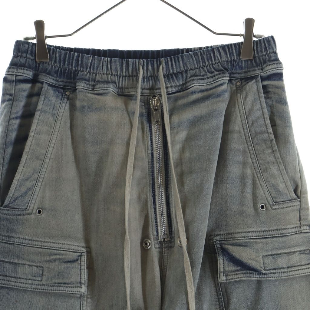 Rick Owens リックオウエンス 24AW Double Cargo Jumbo Belas ダブルジャンボカーゴベラ デニムパンツ インディゴ DU02D2398-SKY Rick Owens (リックオウエンス) 24AW Double Cargo Jumbo Belas ダブル