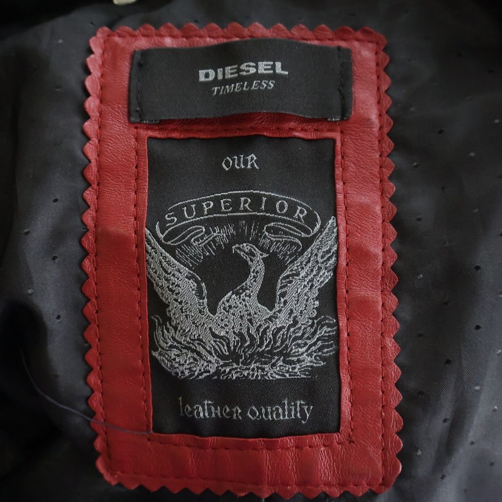 DIESEL (ディーゼル) ラムスキン レザー ダブル ライダースジャケット