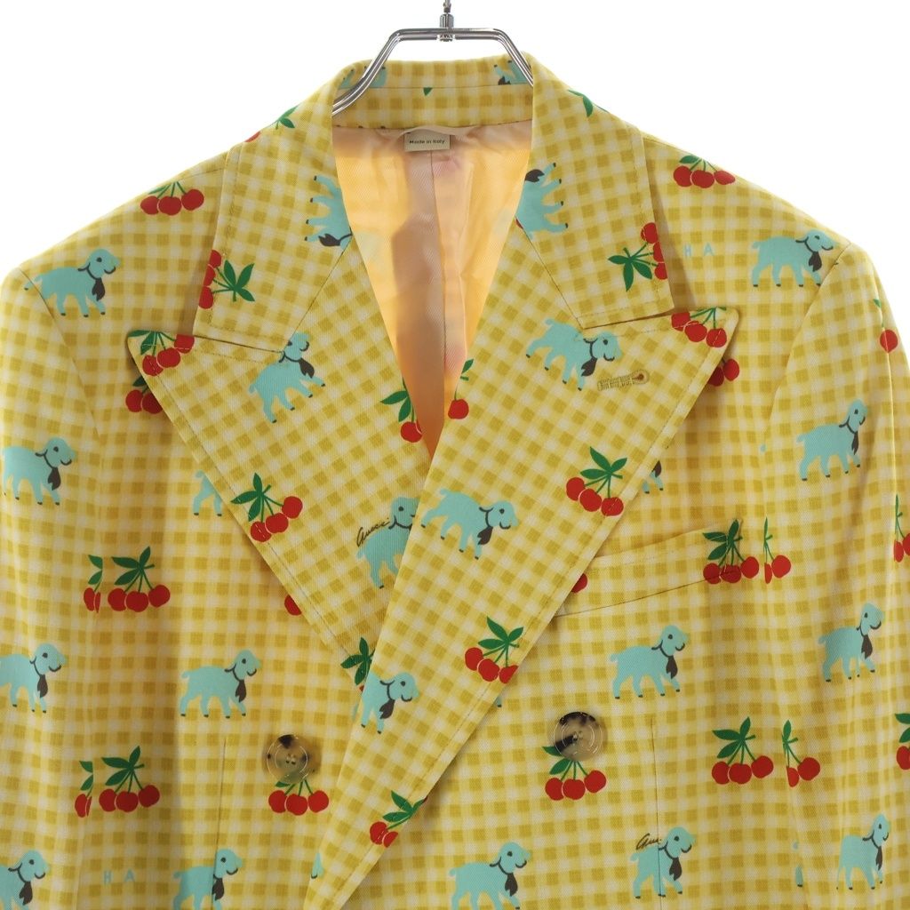 GUCCI (グッチ) □HA HA HA gingham jacket ダブルテーラード