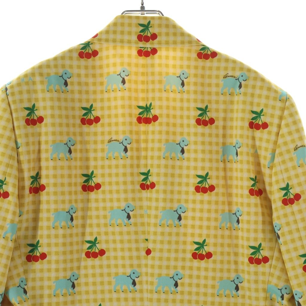 GUCCI (グッチ) □HA HA HA gingham jacket ダブルテーラード
