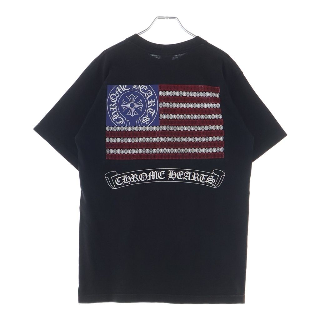 CHROME HEARTS (クロムハーツ) OLD S/S オールド バックアメリカンフラグプリント 半袖Tシャツ