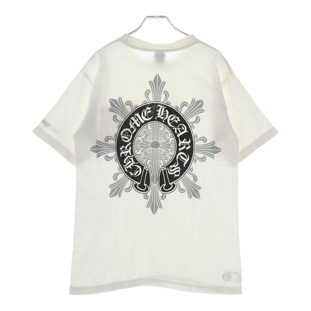 CHROME HEARTS (クロムハーツ) OLD S/S オールド バックフローラルクロス ホースシュープリント 半袖Tシャツ