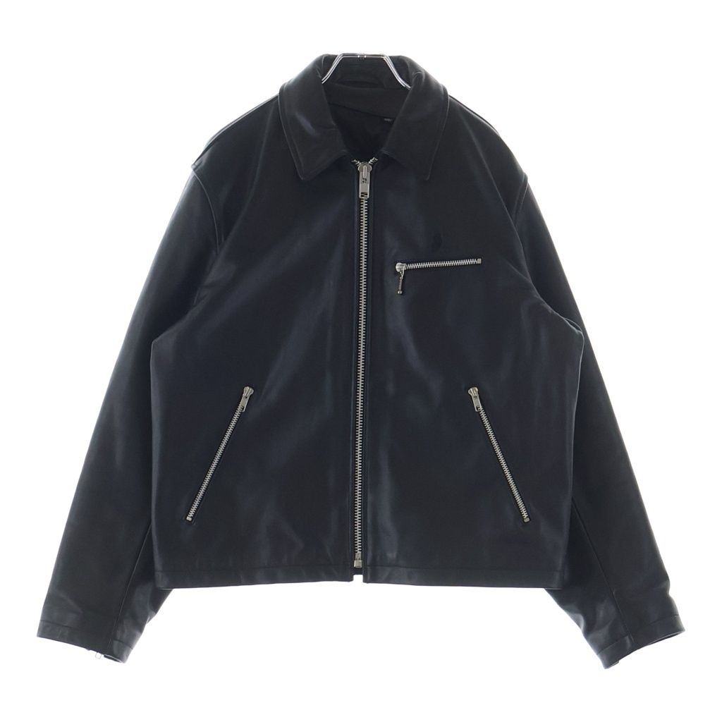 STUSSY (ステューシー) LEATHER BING JACKET カウレザー ロゴエン