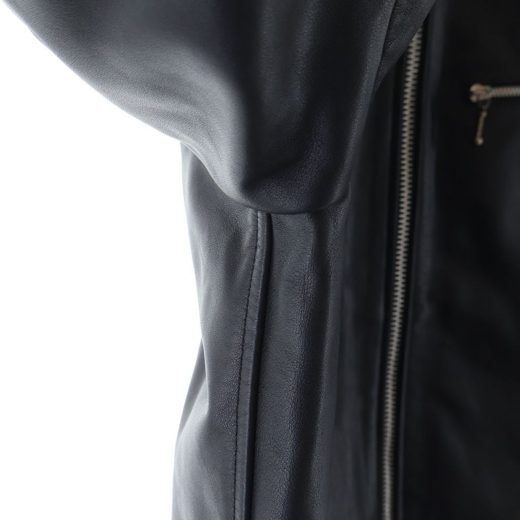 STUSSY (ステューシー) LEATHER BING JACKET カウレザー ロゴエン