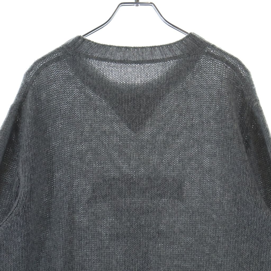 PRADA (プラダ) 20AW カシミヤ混ロゴクルーネックニット グレー UMB223