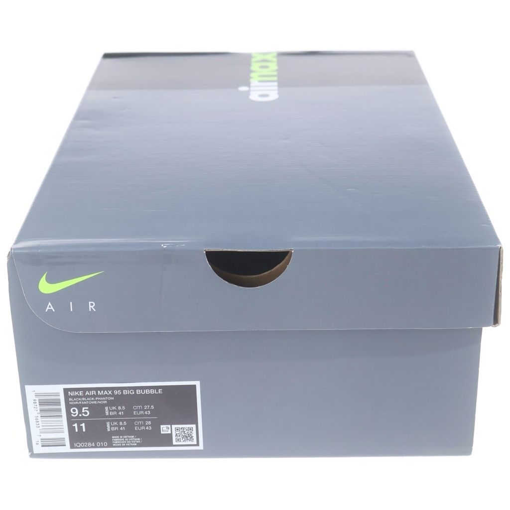 NIKE (ナイキ) AIR MAX 95 BIG BUBBLE エア マックス95 ビッグバブル ローカットスニーカー ブラック/ホワイト US9.5/27.5cm IQ0284-010 NIKE (ナイキ) AIR MAX 95 BIG BUBBLE エア マックス95 ビッグバブル ローカットスニーカー ブラック/ホワイト US9.5/27.5cm IQ0284-010
