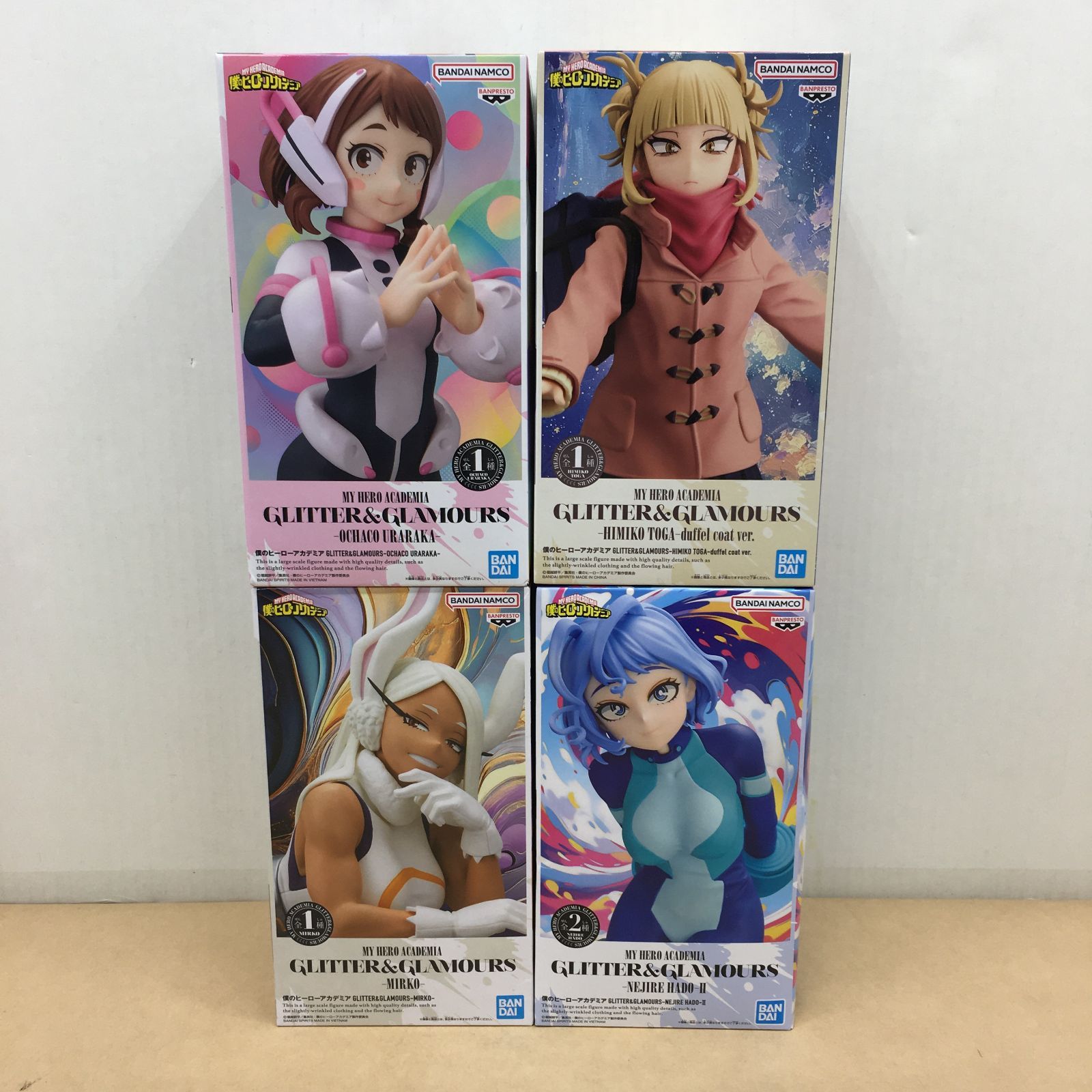 【新品未開封】フィギュア18体セット　HUNTER×HUNTER・ヒロアカ他 未開封 ヒロアカ GLITTER&GLAMOURS シリーズ フィギュア 4種セット