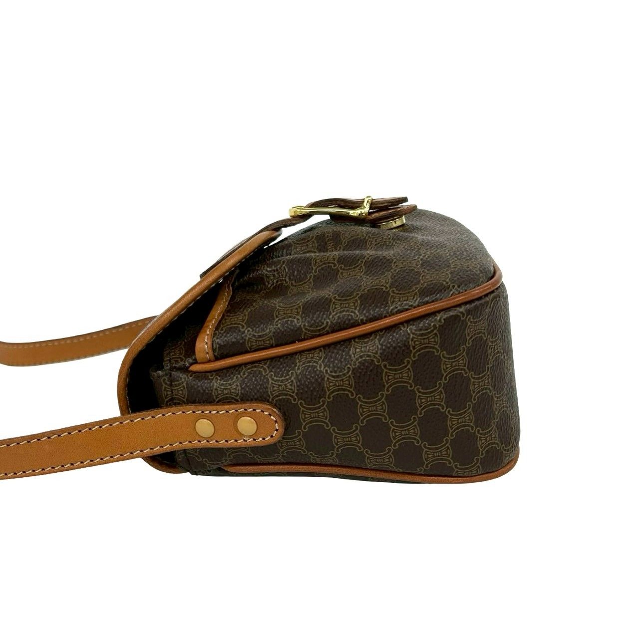 極 美品 CELINE セリーヌ ヴィンテージ マカダム ブラゾン ロゴ 柄