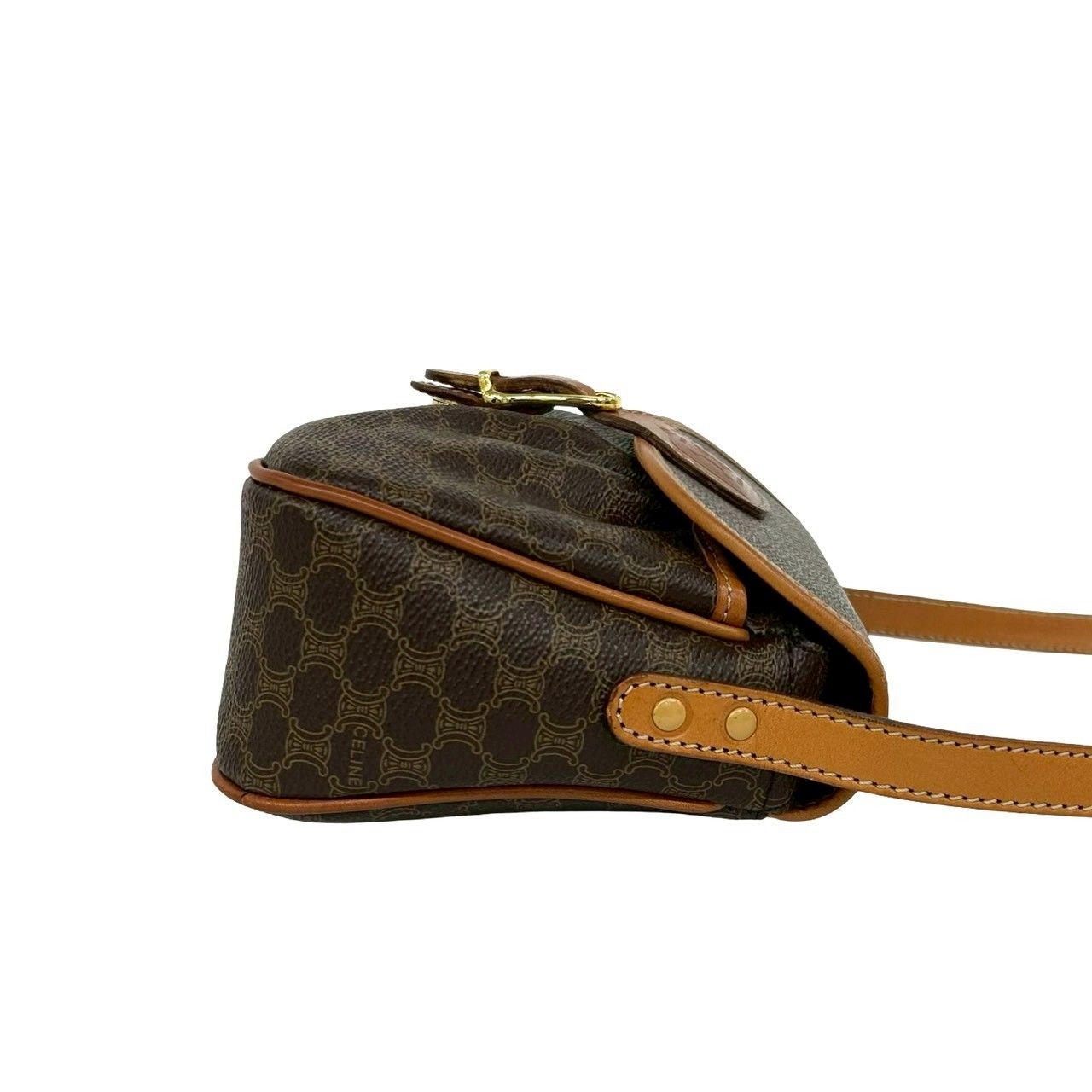 極 美品 CELINE セリーヌ ヴィンテージ マカダム ブラゾン ロゴ 柄