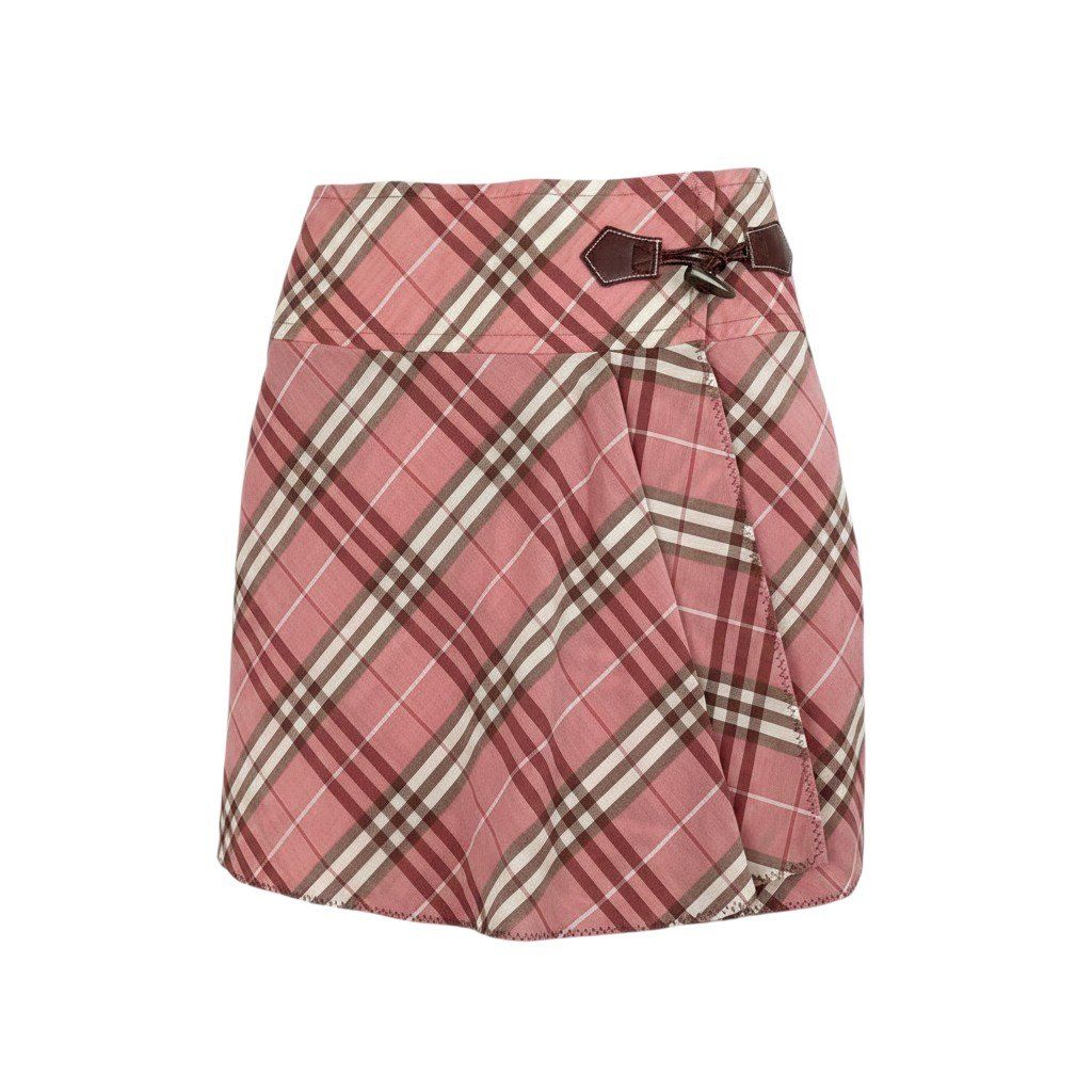 Ig13 BURBERRY LONDON BLUE LABEL バーバリーロンドン ブルーレーベル ノバチェック柄 ミニスカート サイズ36 ピンク レディースo07t