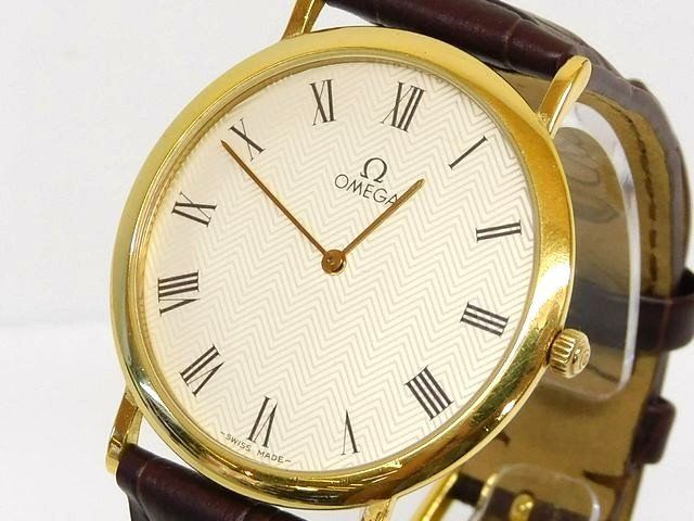 OMEGA オメガ ■ De Ville デヴィル デビル 195.0075.2 Cal.1478 クォーツ ラウンド ヴィンテージ ウォッチ メンズ 腕時計□8G