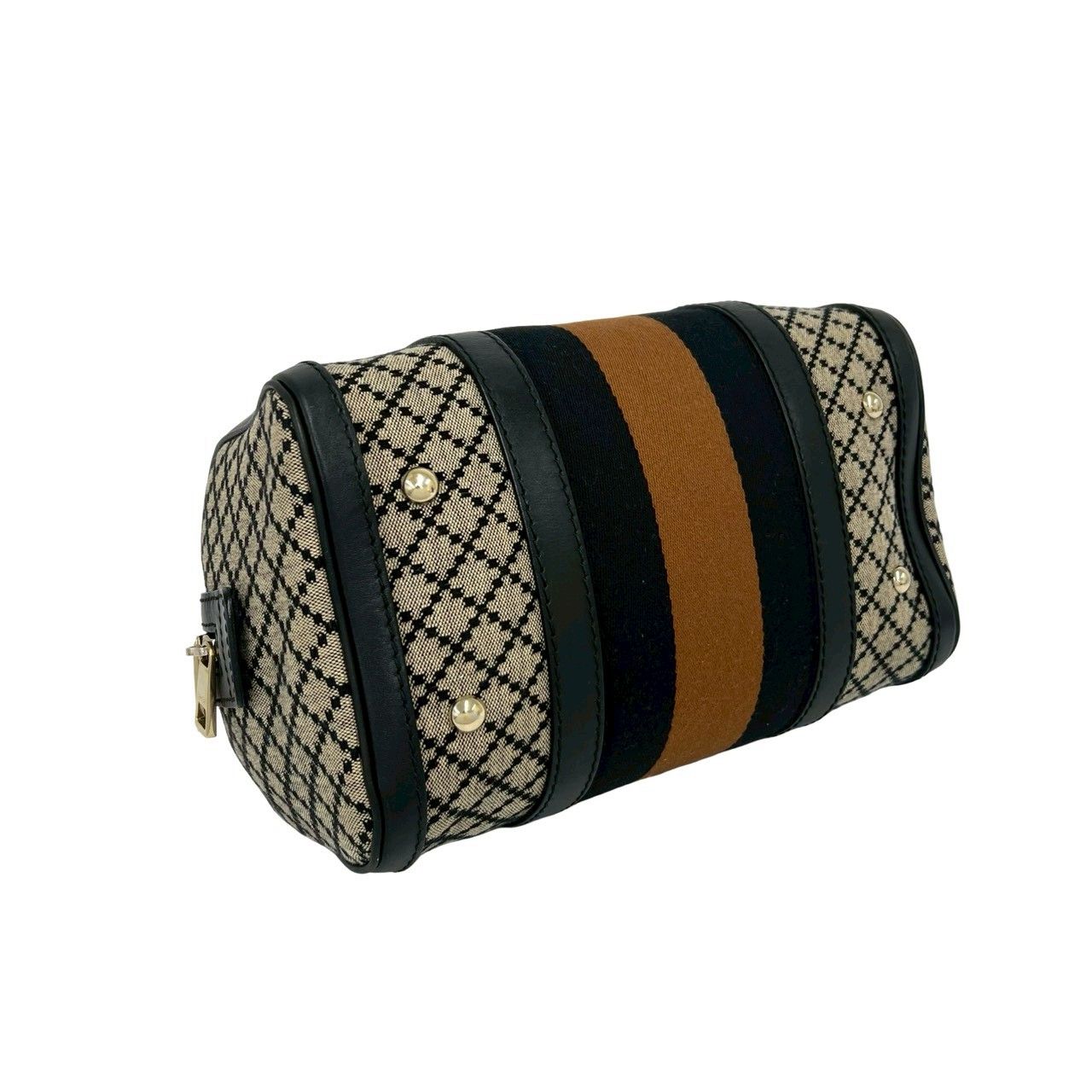 極 美品 GUCCI グッチ ディアマンテ ロゴ キャンバス レザー 2way