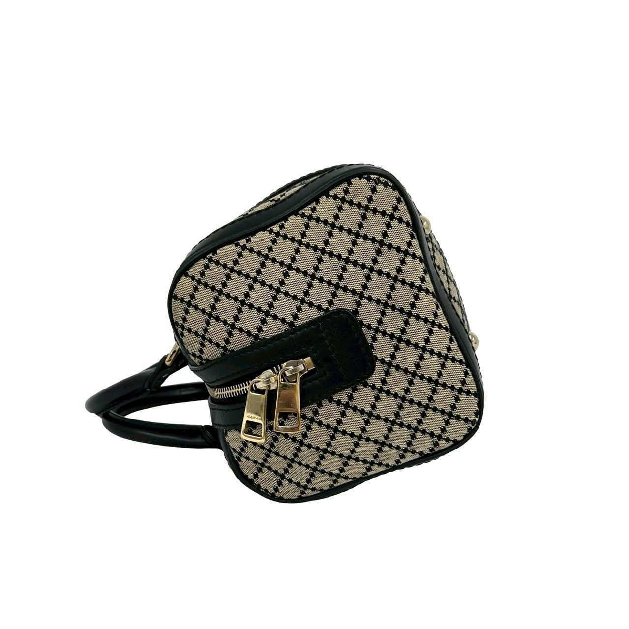 極 美品 GUCCI グッチ ディアマンテ ロゴ キャンバス レザー 2way