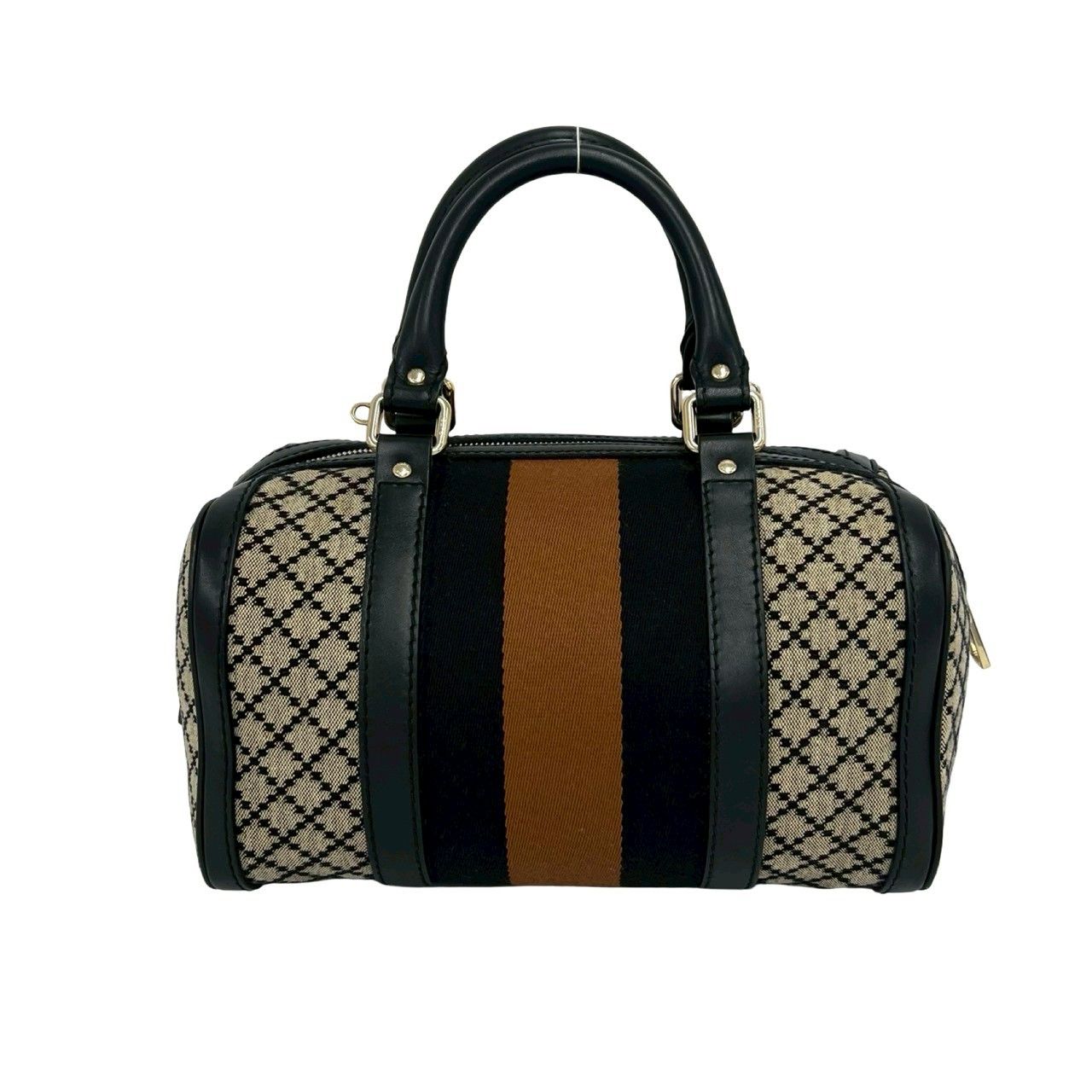 極 美品 GUCCI グッチ ディアマンテ ロゴ キャンバス レザー 2way