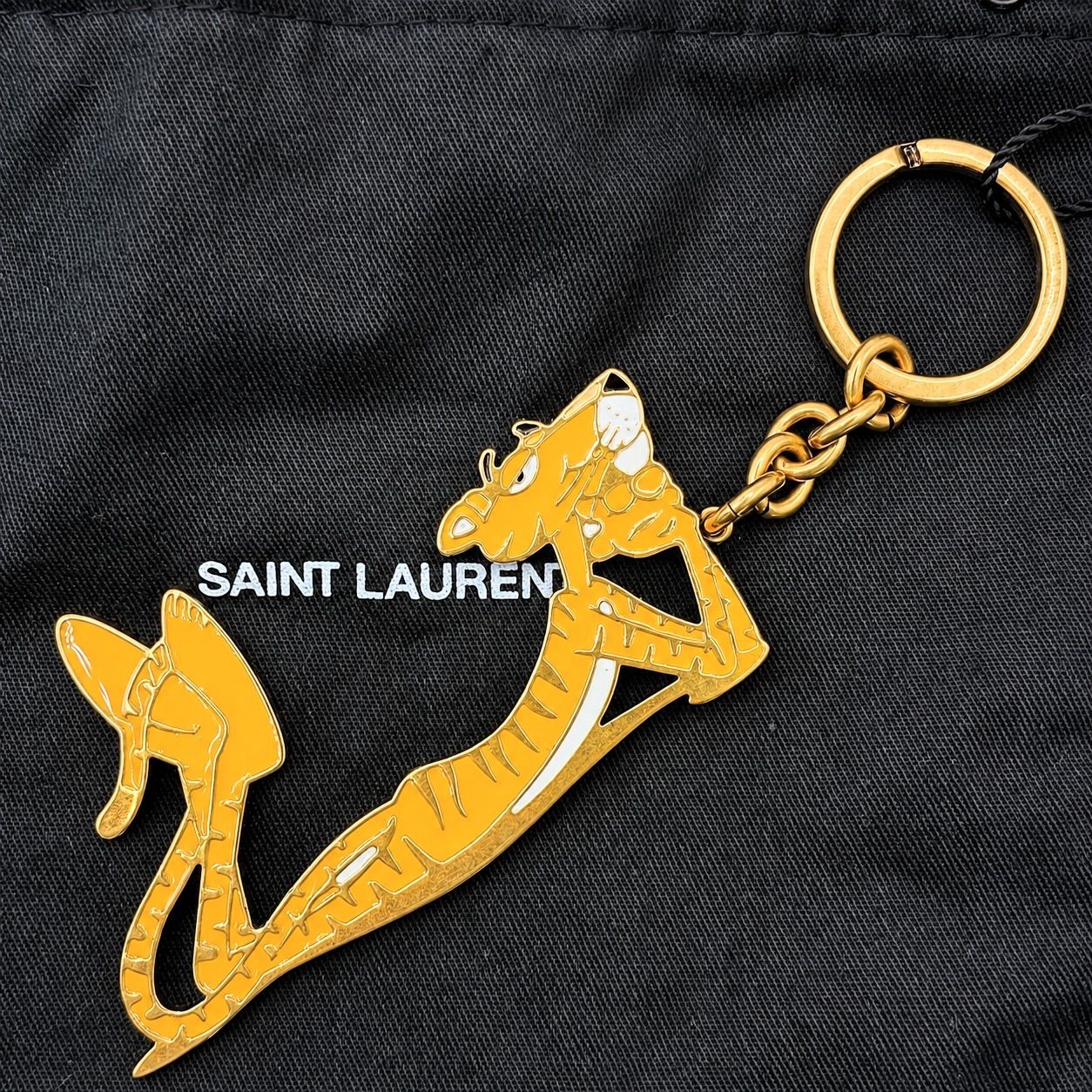 SAINT LAURENT サンローラン ピンクパンサー キーホルダー キーリング