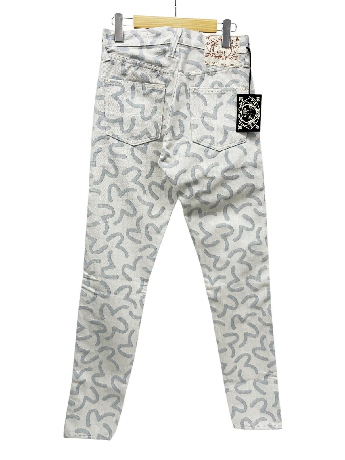 EVISU (エヴィス) LOT.5500 カモメ 総柄 ジャガード デニムパンツ 28