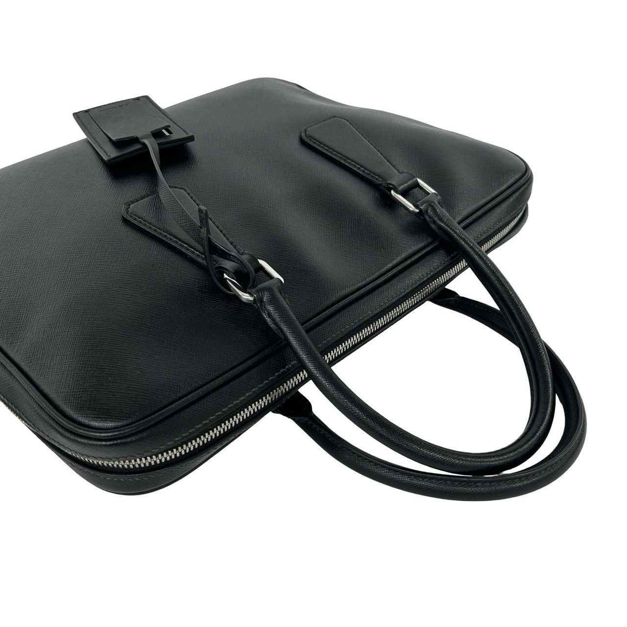 極 美品 希少品 PRADA プラダ ロゴ サフィアーノ レザー 本革 2way