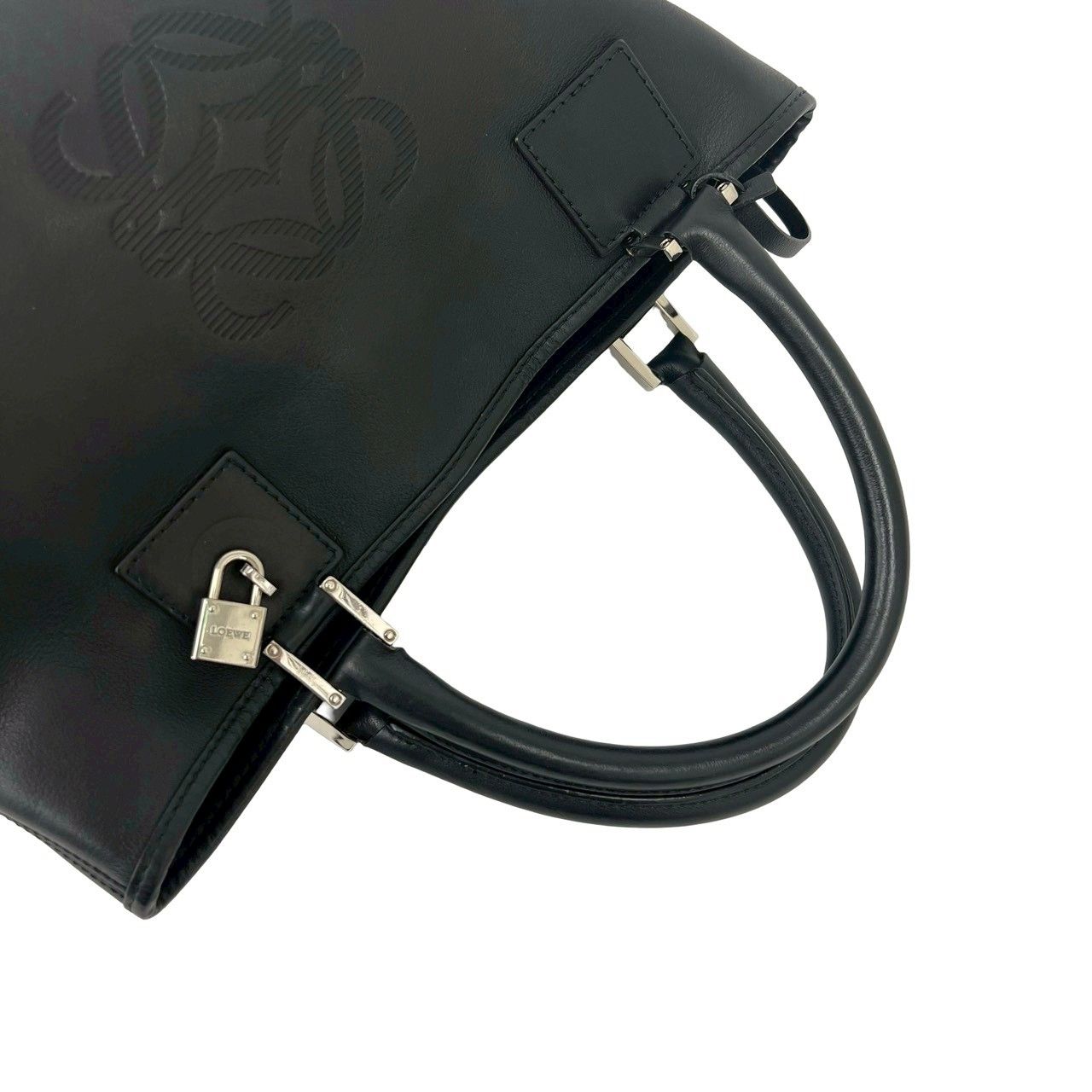 極 美品 希少品 鍵 カデナ付き LOEWE ロエベ アナグラム ロゴ レザー