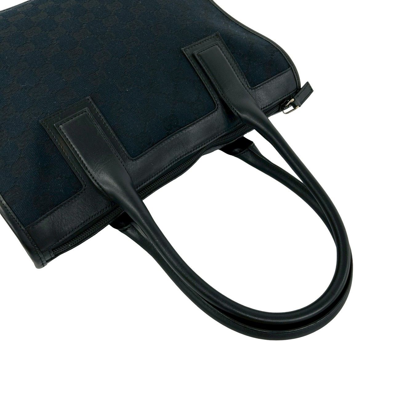 ほぼ未使用 希少品 GUCCI グッチ GG ロゴ 柄 レザー 本革 キャンバス