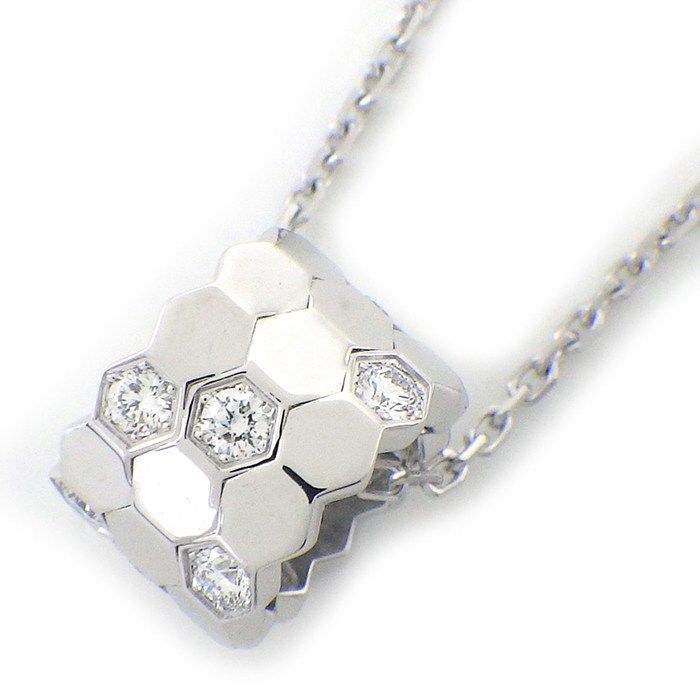 ショーメ Chaumet ネックレス ビーマイラブ スモール 085158 12ポイント ダイヤモンド 計0.18ct K18WG 【箱・保付き】 【中古】