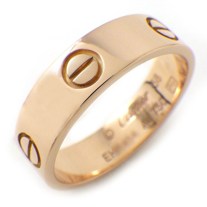カルティエ Cartier リング ラブ クラシックモデル MM B4084858 K18PG 17.5号 / #58 【中古】