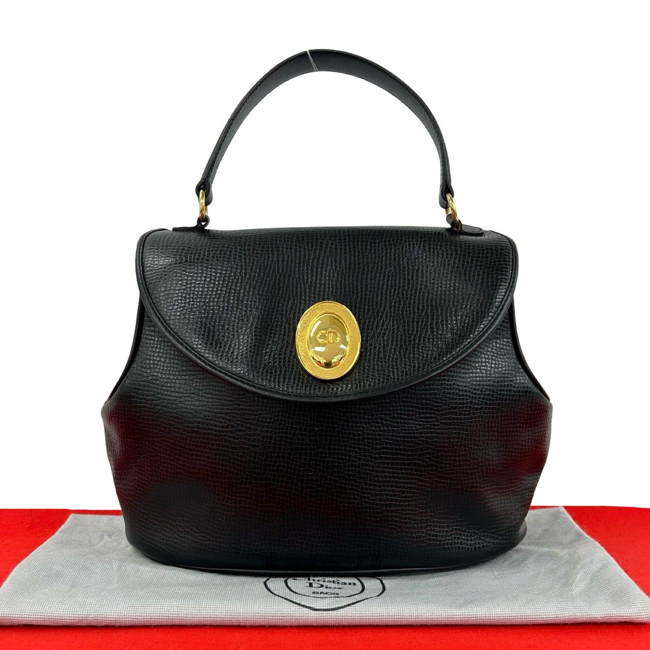 【美品 高級◎】ディオール ハンドバッグ フォーマル CDロゴ ヴィンテージ 極 美品 保存袋付 Christian Dior ディオール ヴィンテージ CD ロゴ