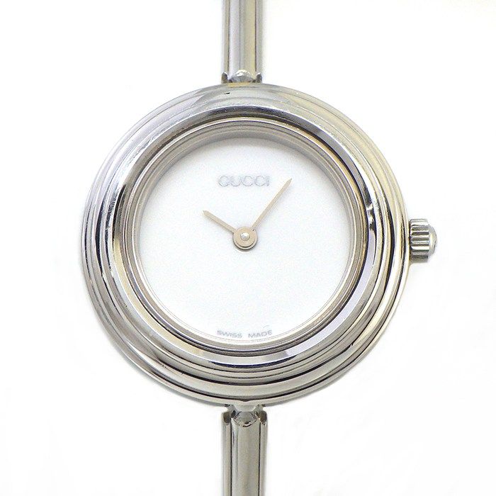 グッチ GUCCI 腕時計 チェンジベゼル 11/12.2L マルチカラーベゼル 全12色 ホワイト文字盤 SS クオーツアナログ 【中古】