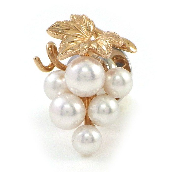 ミキモト MIKIMOTO ピンブローチ ブドウモチーフ パール 4.0-5.0mm珠