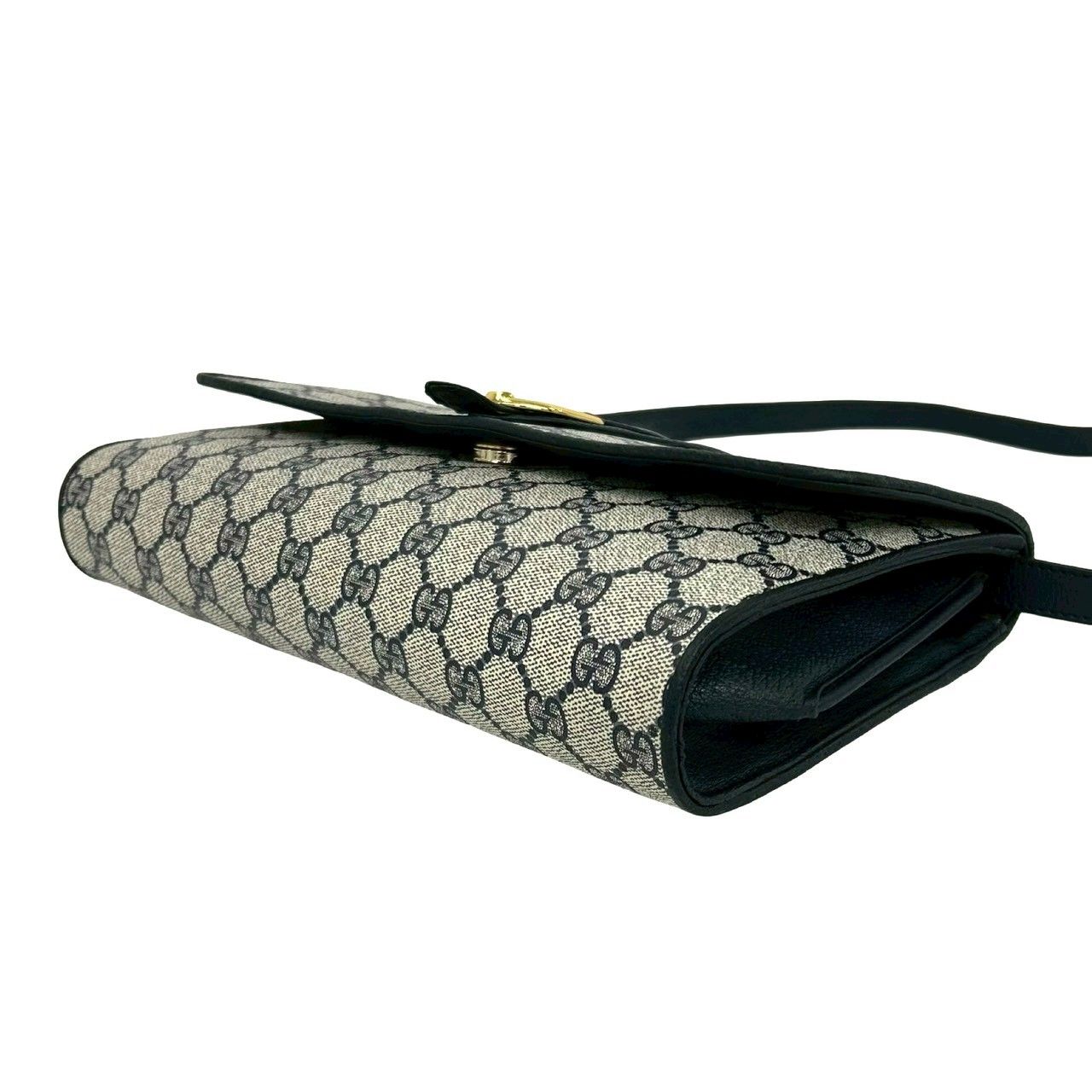 極 美品 希少品 GUCCI グッチ オールドグッチ GG ロゴ 柄 金具 レザー
