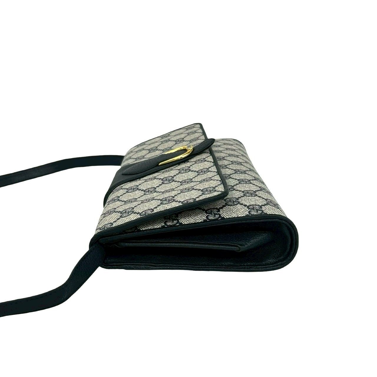 極 美品 希少品 GUCCI グッチ オールドグッチ GG ロゴ 柄 金具 レザー