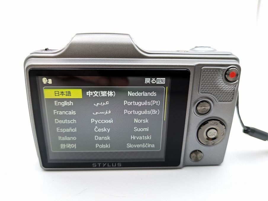 2ヶ月保証付き】OLYMPUS STYLUS SZ-15 シルバー コンデジ 24倍光学