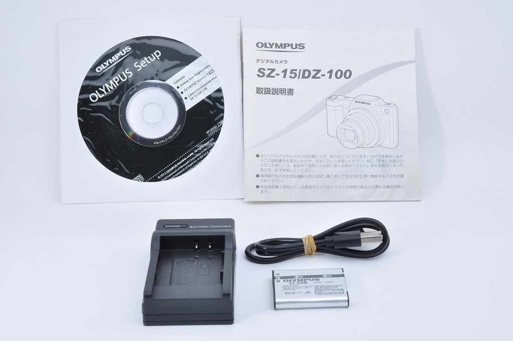 2ヶ月保証付き】OLYMPUS STYLUS SZ-15 シルバー コンデジ 24倍光学
