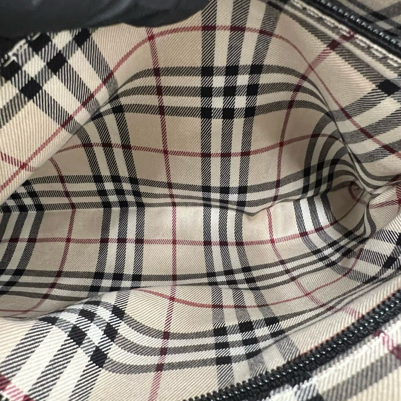 未使用保管品 希少品 BURBERRY バーバリー ロゴ ノバチェック レザー