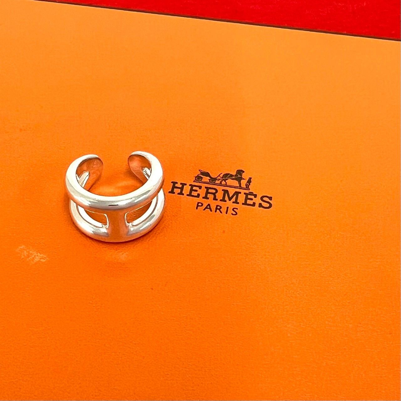 極 美品 希少品 HERMES エルメス オスモズ PM リング シルバー925 指輪