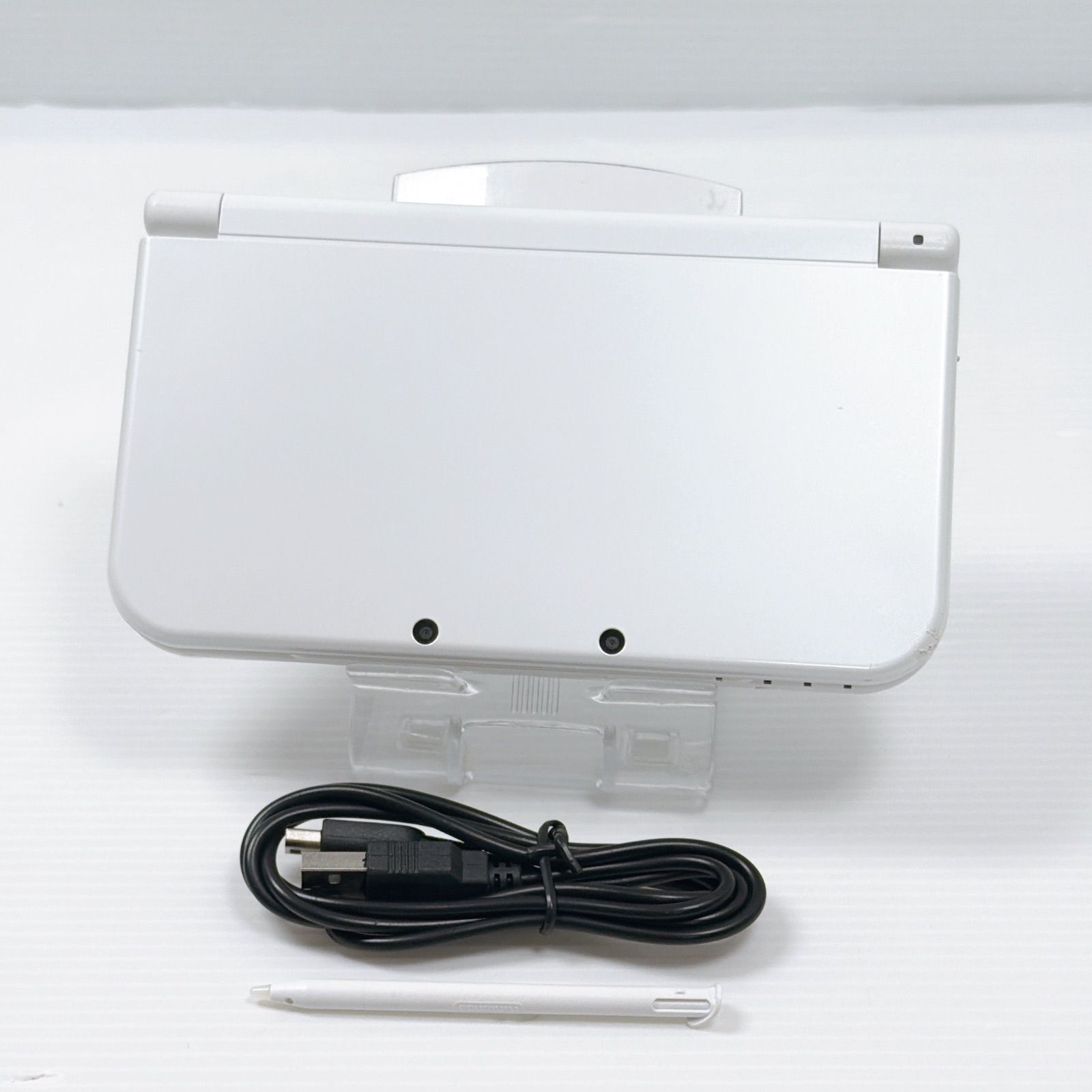new ニンテンドー 3DSLL パールホワイト 上画面IPS液晶 遊べるセット 動作確認済み 画面 液晶綺麗 Nintendo ds 3dsll 3DS LL 管理番号M2082