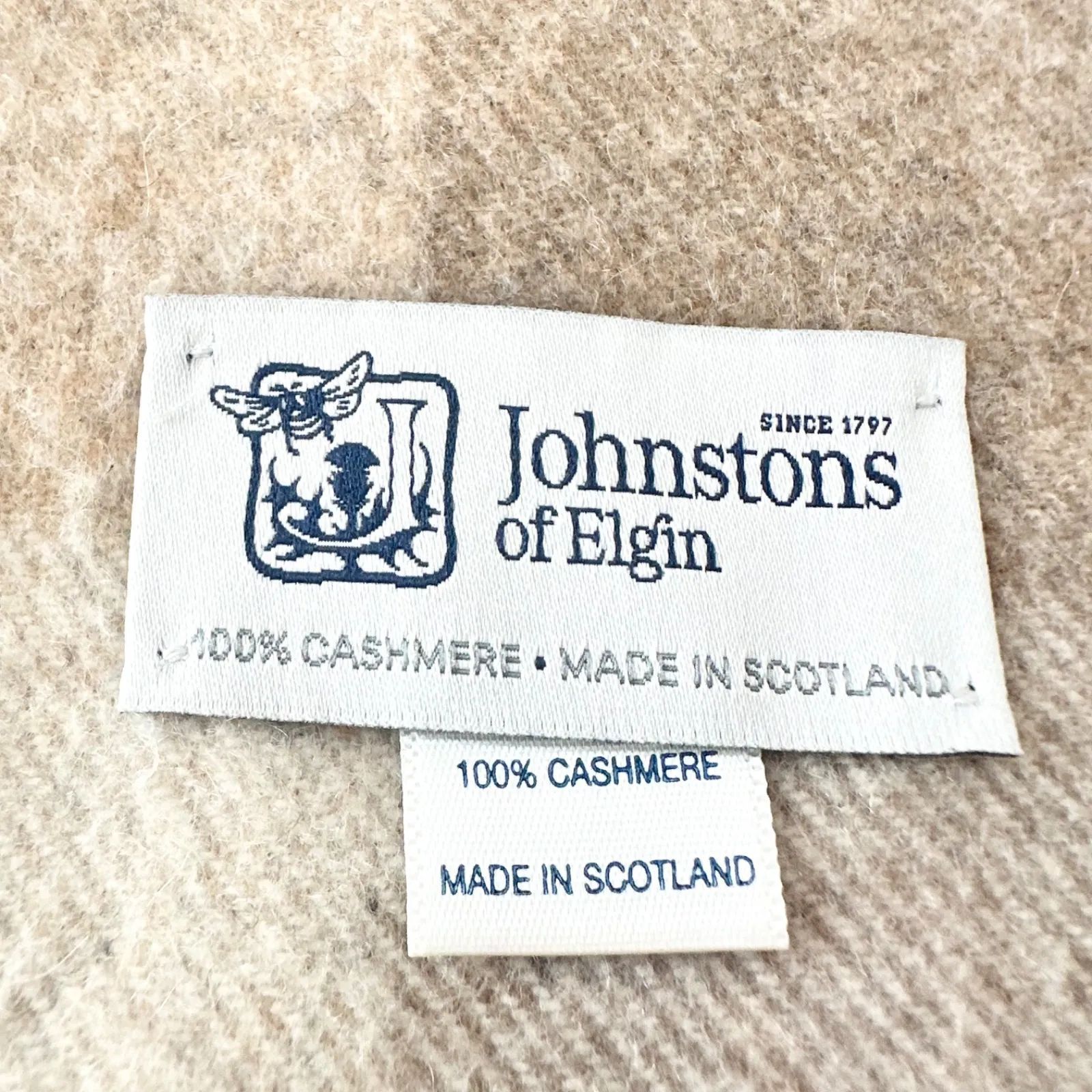 ジョンストンズ Johnstons of Elgin カシミヤ100% 大判 ストール