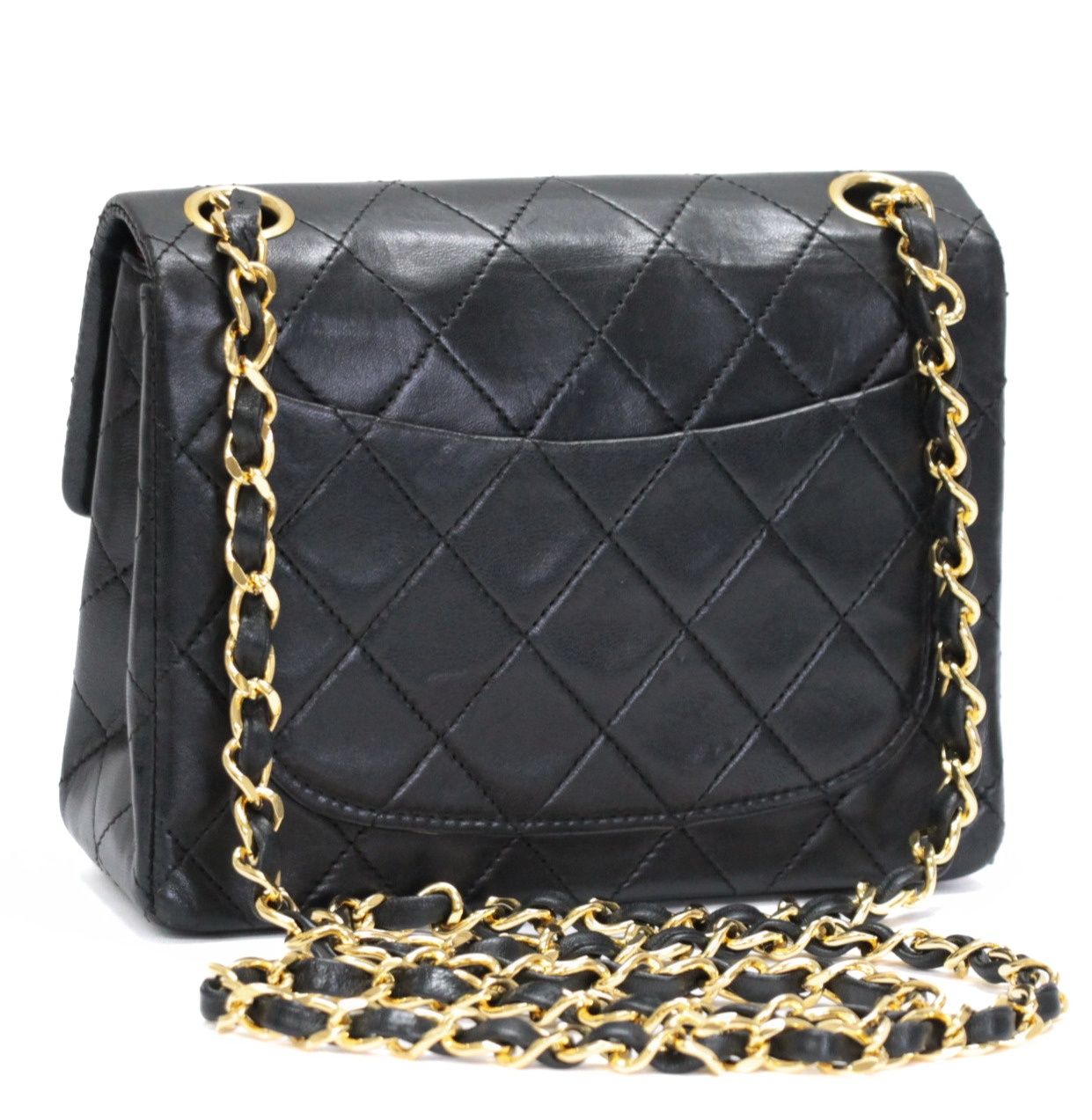 CHANEL シャネル ミニマトラッセ17 チェーンショルダーバッグ ラム 黒