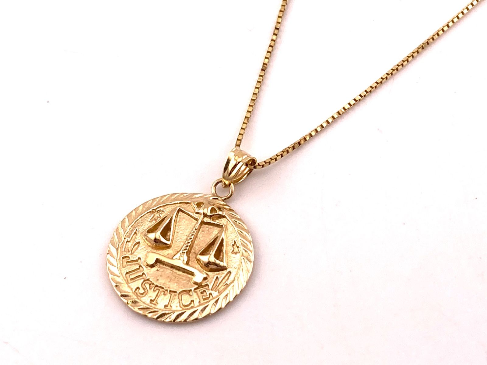 SUPREME シュプリーム 18SS 14K 585 Justice Gold Pendant ジャスティス ゴールド ペンダント ネックレス ゴールド 6.0g レディース