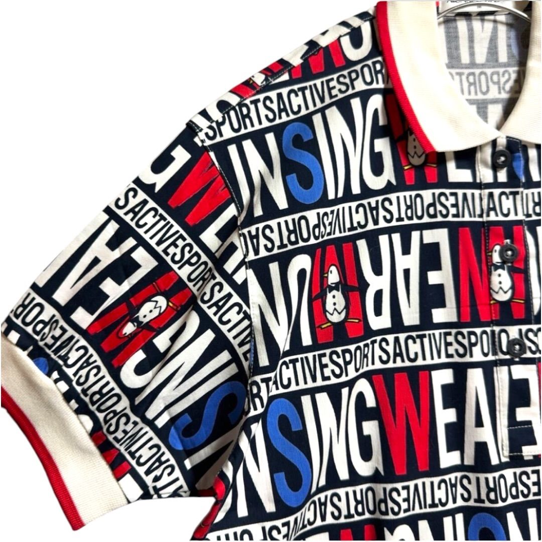 放出！新品未使用MUNSINGWEAR Grand Slam ポロシャツ M ○棚番号BH-4 マンシングウェア MUNSINGWEAR ポロシャツ 半袖 M 総柄