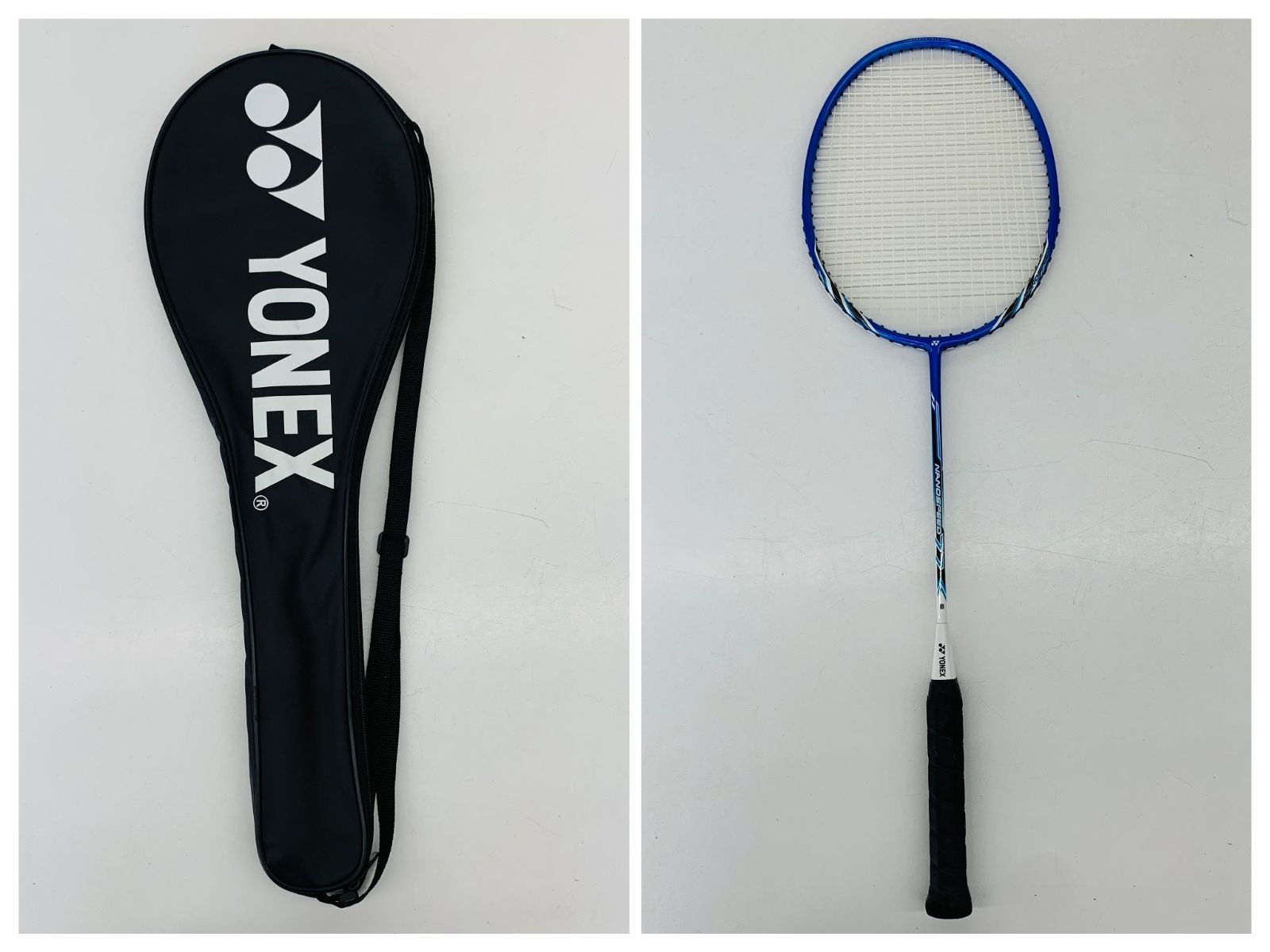 バドミントンラケットNANOSPEEDO77 2本セット おまけ付き NANOSPEED 77 YONEX バトミントンラケット ブルー - メルカリ