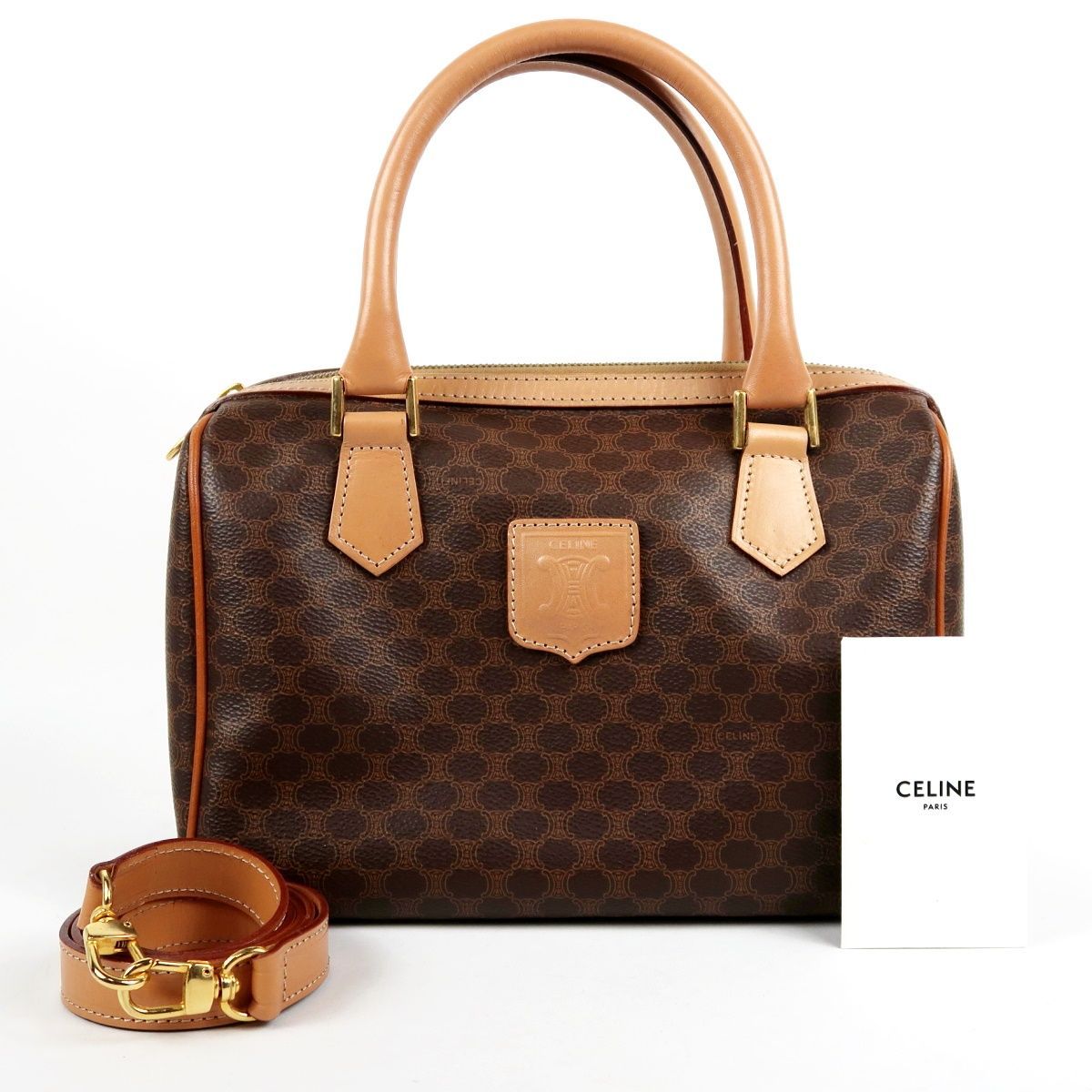 超美品】CELINE セリーヌ マカダム 2WAYショルダー ハンドバッグ ミニ 