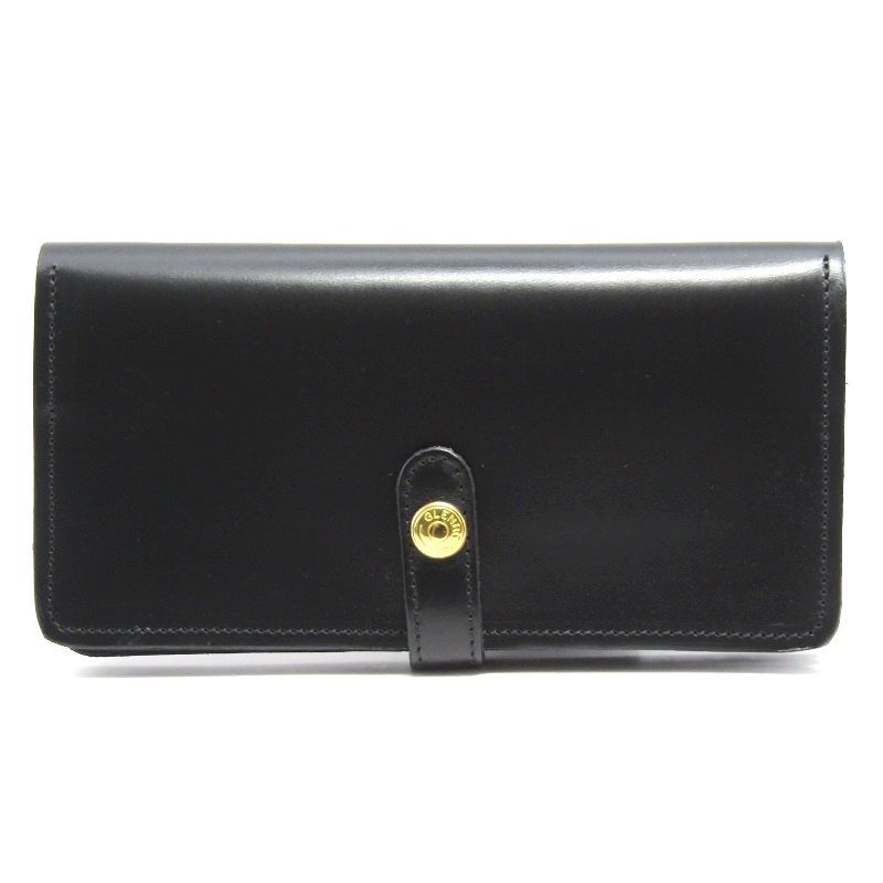 未使用 GLENROYAL グレンロイヤル フラップ付長財布 03-6178 ブライドル ROUND LONG PURSE スコットランド製 ブラック 黒 61005991