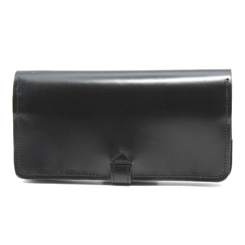 未使用 GLEN グレンロイヤル フラップ付長財布 03-6178 ブライドル ROUND LONG PURSE スコットランド製 ブラック 黒 61005991 未使用 GLENROYAL グレンロイヤル フラップ付長財布 03-6178