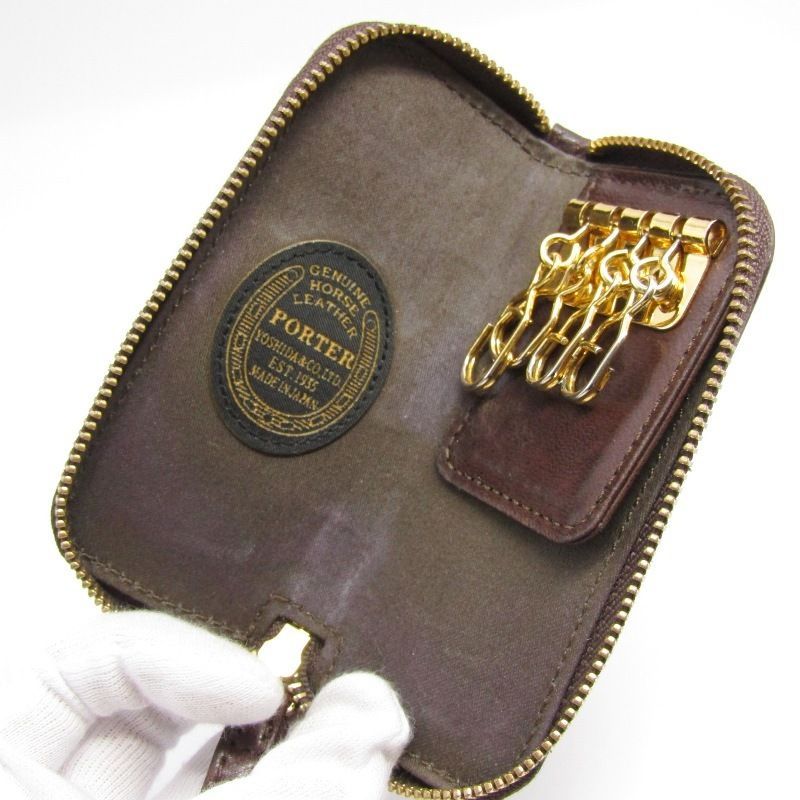 未使用級　PORTER　ポーター　WISE　KEY CASE　キーケース　レザー PORTER ポーター キーケース 341-01322 WISE ワイズ KEY CASE 4連 馬革