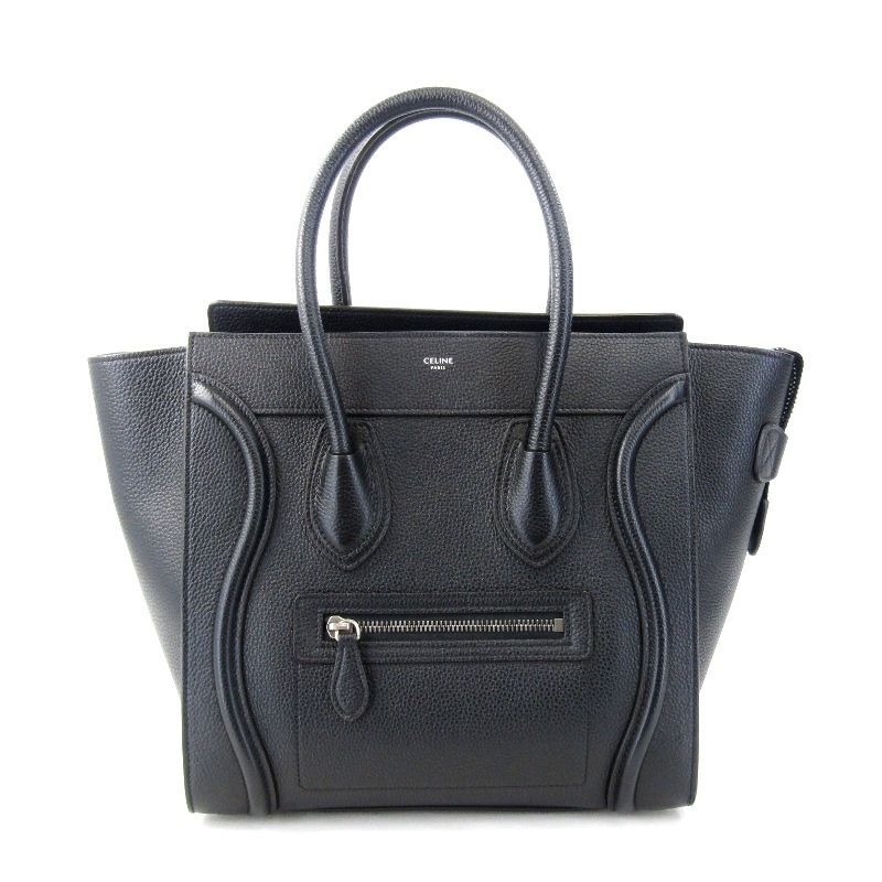 美品 CELINE セリーヌ ハンドバッグ ラゲージ マイクロ レザー トート
